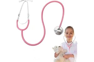 Kids Nursing Working Stethoscope Toy: Real Working Stethoscope for Children Role Play Cosplay Educational Equipments ( Pink )
