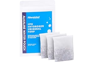 Filterelated 30g Alkaline Water Filter Pouch - Portable Water Filter - pH9+ Alkaline Water Pouch Filter for Water Bottle, Pit