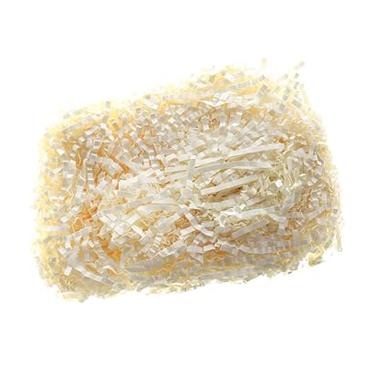 perfeclan 50g Glitzer Füllmaterial Dekomaterial Korbfüllung für Alle Verpackung, aus Papier - Beige