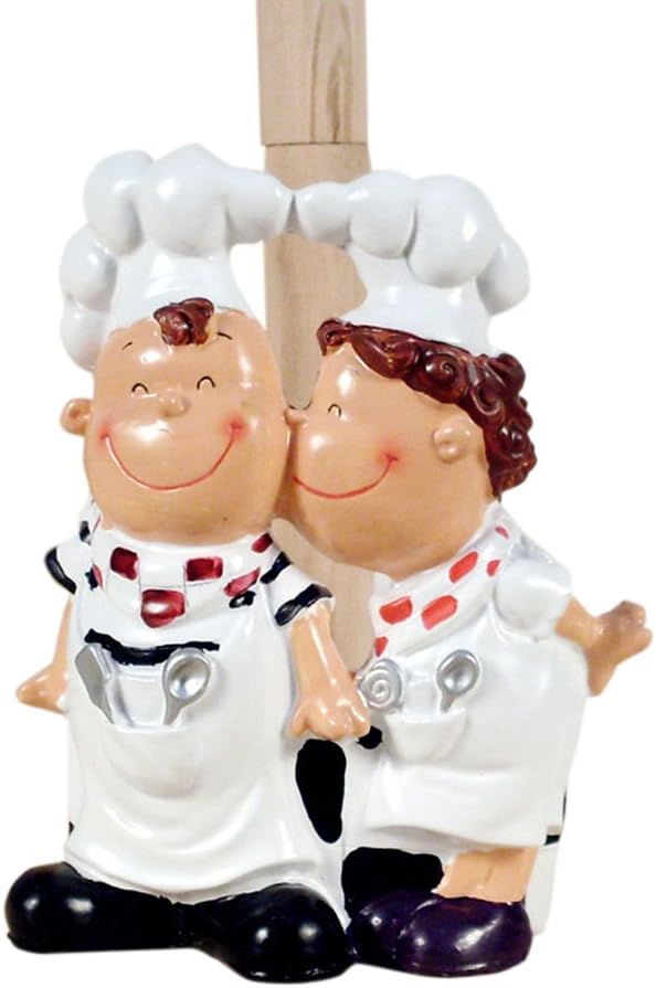 Heart Sea Art Cute Chef Shaped Toilet Bath Tissue Stand Paper Holder, Creative Resin Napkin Holder Decoration, Ideas