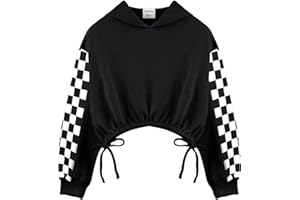 GBTBYS Girls Crop Tops Hoodies Long Sleeve Cute Shirring Tied Design Dancing Fashion Pullover Sweatshirts for 5-14 Years