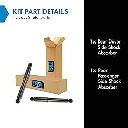 TRQ Rear Shock Absorber Set Compatible with