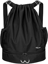 RYACO Drawstring Backpack Sports Gym Bag Large Water-Resistant with Pockets view 1