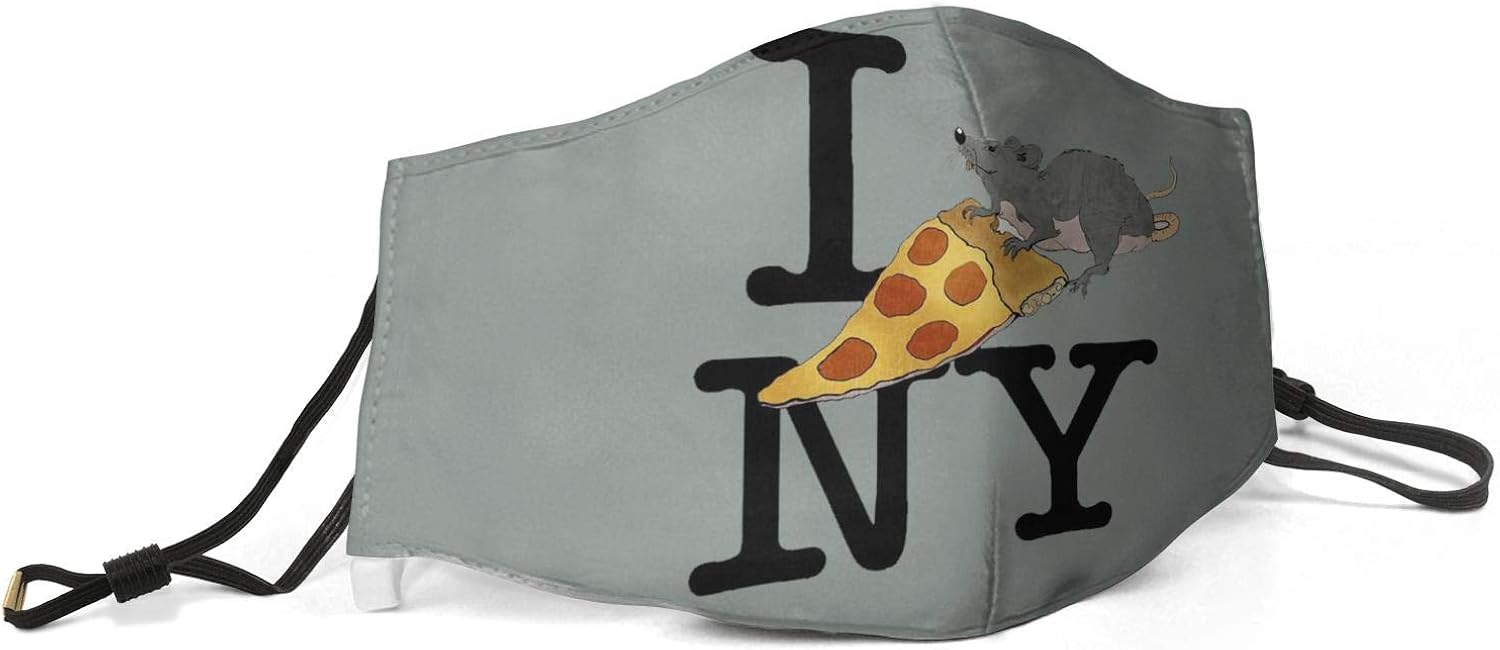 Men's Fashion Mouth Cover Shapes-PizzaGreen-Backdrop- Anti Pollution Washable and Reusable Face Ma_sk