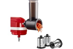 Slicer Shredder Attachments for KitchenAid Stand Mixer Cheese Grater Attachment for KitchenAid, Slicer Accessories with 3 Blades by InnoMoon