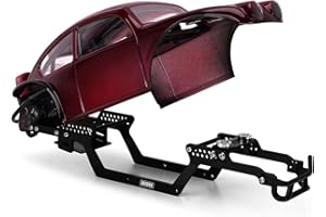 INJORA BUG18 Body with LCG Aluminum Universal Chassis for 1/18 RC Crawler TRX4M Upgrade(Burgundy)