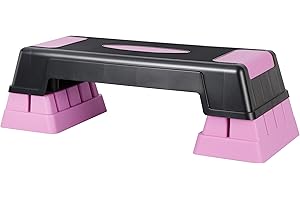 ANT MARCH 30" Aerobic Stepper for Exercise Step Up Exercise Platform with Removable Raisers Adjust 5"-7"-9"，Workout Stepper