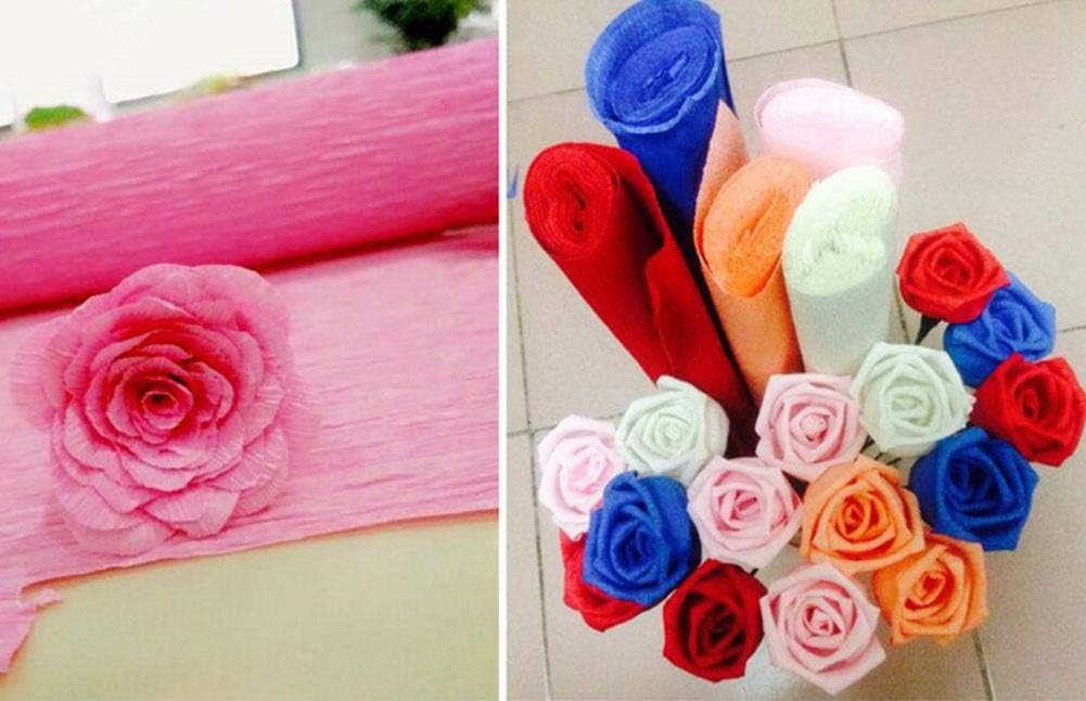 Papier Papier Crepon Milopon Papier Crepon Pour Decoration Diy Multicolore Origami Roses Papier Crepon 2 5 M X 50 Cm Napravi Rs