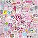 Pink Sticker Pack (102-pcs) Vinyl Pop Cute Stickers for Laptop Skateboard,Bike,Luggage,PS4,Xbos one,iPhone - Party Favors for Teenage Girls Woman-Graffiti Decal-Waterproof