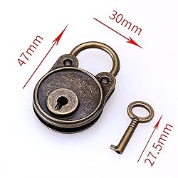 Mini Antique Brass Padlock and Key Escape Room