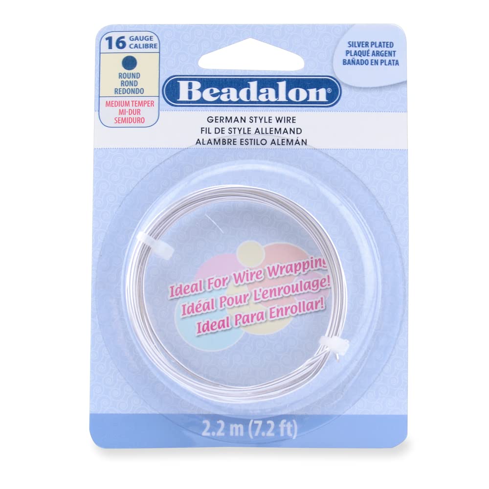 Beadalon craft wire, Silver Plated, 7.2 ft