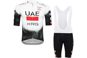 SGCIKER 2025 Pro Team UAE Cycling Jersey Set,Summer Cycle Shirt MTB Bike Clothing Bib Short Kits 9D Gel Pad