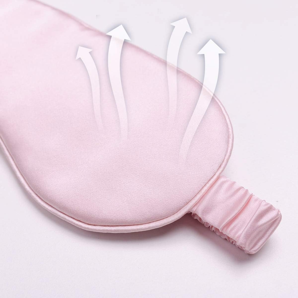 YANSER Luxury Silk Sleep Mask For Women 100% Mulberry Silk Eye Mask For Sleeping, Anti-Aging Skin Care, 6 Colors, Ultra Soft & Light, Comfortable, Travel Bag, Gift Package, Blindfold, Pink: Health & Personal Care