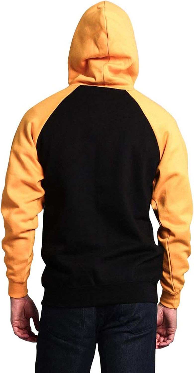 G-Style USA Premium Heavyweight Contrast Raglan Sleeve Pullover Hoodie Sweatshirt at  Men’s Clothing store