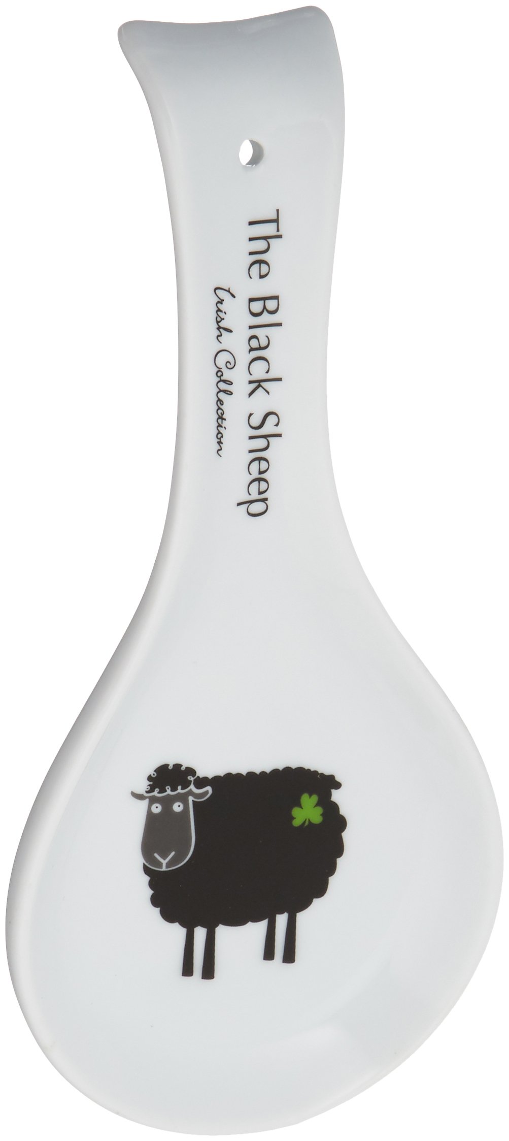 Dublin Gift 3445 The Black Sheep Spoon Rest 8.75 x 4-inch, White