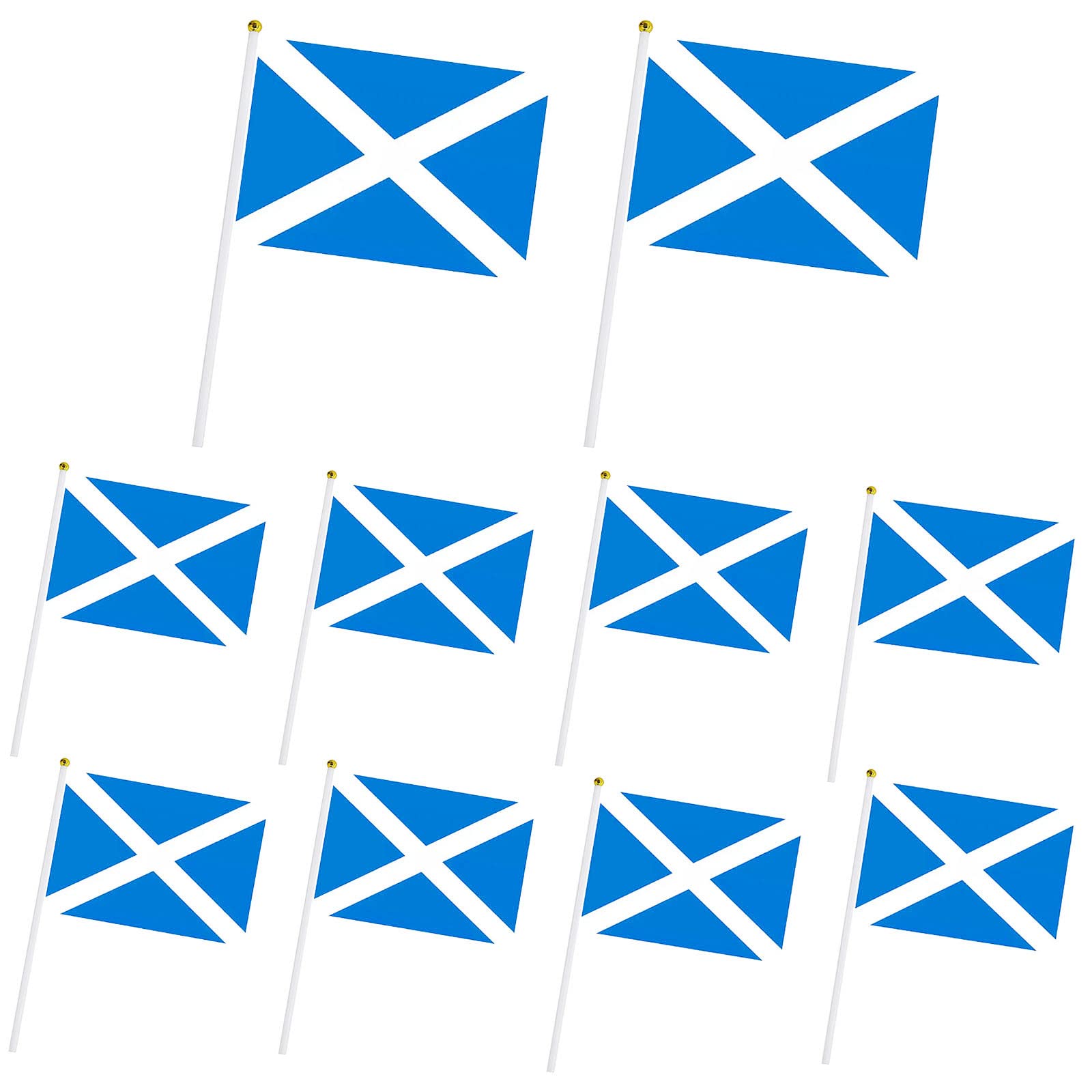 10pcs Mini Scotland Handheld flag Stick Flags for World Cup 2022 Decorations, Cheering Supplies Outdoor/Bar/Party