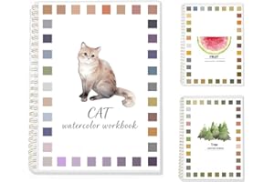 Watercolor Workbooks,16 Spiral-Bound Pages Dispersed Watercolor Workbook for Beginners Adults, Arts and Crafts Supplies Gift 