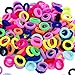 100 Pieces Elastic Hair Ties Mini Hair Bands Tiny Rubber Bands Colored Girls Ponytail Holders for Baby Kids