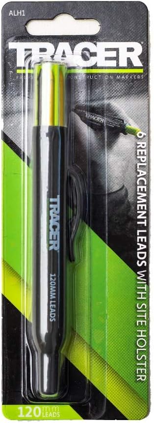 Tracer 6 x Replacement Lead Dispenser (including 6 x 2B Dark Graphite Replacement Leads), Black