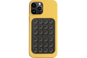 OCTOBUDDY MAX Silicone Suction Phone Case Adhesive Mount - Hands-Free, Strong Grip Holder for Selfies and Videos - Durable, Easy to Use - iPhone and Android Compatible - 2.6″ x 3.9″, Black Oyster