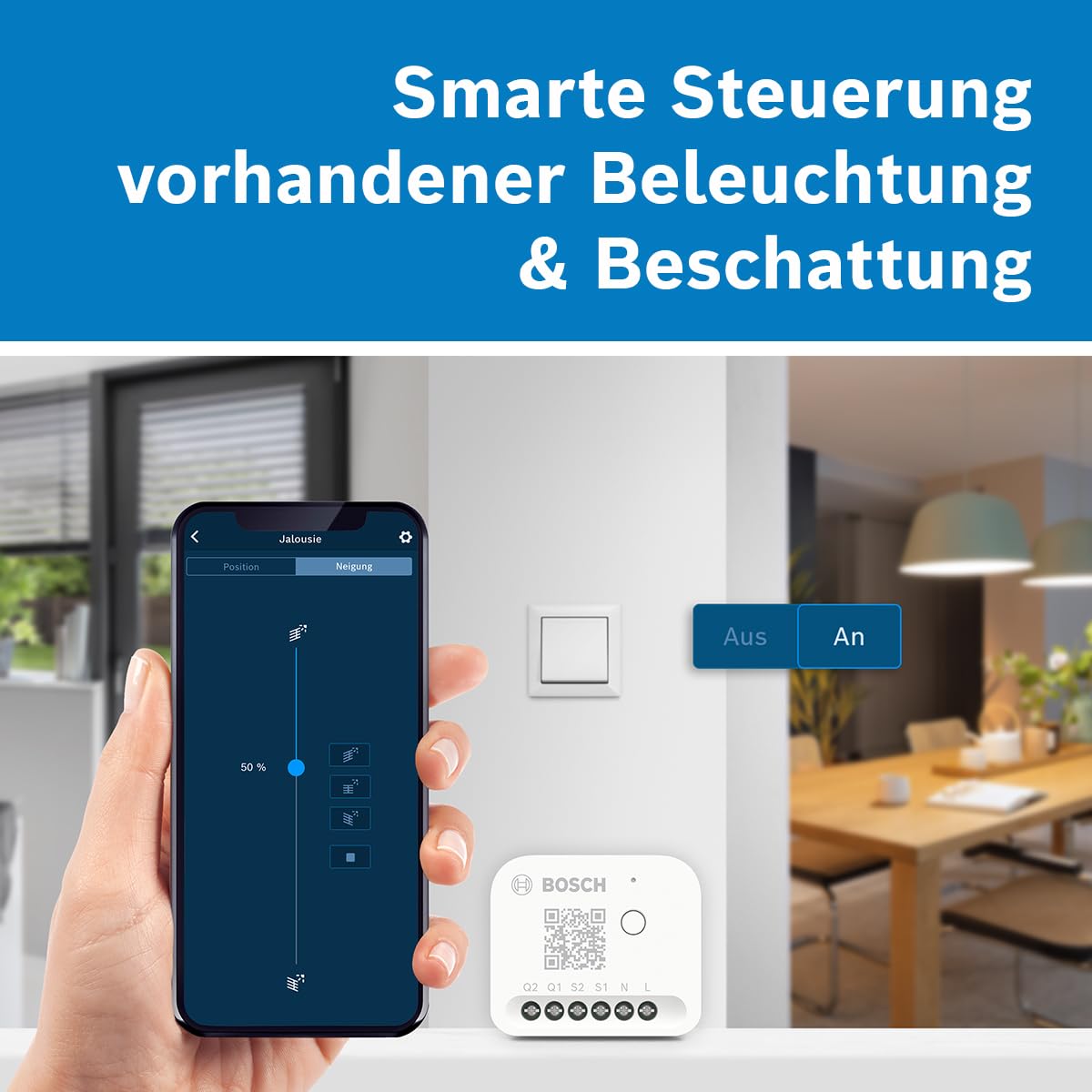 Bosch Smart Home Licht-/Rollladensteuerung II, Licht & Rollläden smart machen, App- & Sprachsteuerung, Automationen & Zeitpläne, Apple Home, Google Home & Alexa kompatibel, Controller II erforderlich 4