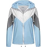 SoTeer Women's Waterproof Rain Jackets Lightweight Hooded Windbreaker Packable Active Outdoor Raincoat