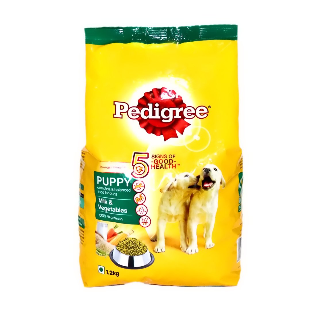 pedigree milk and vegetables