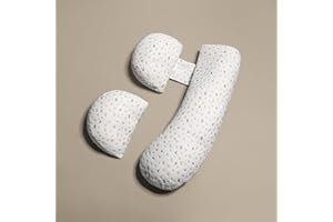 Busarilar Pregnancy Pillows for Sleeping, Maternity Pillow, Pregnancy Body Pillow Support for Back, Legs, Belly, HIPS of Pregnant Women, Detachable and Adjustable with Pillow Cover (Grey, Large)