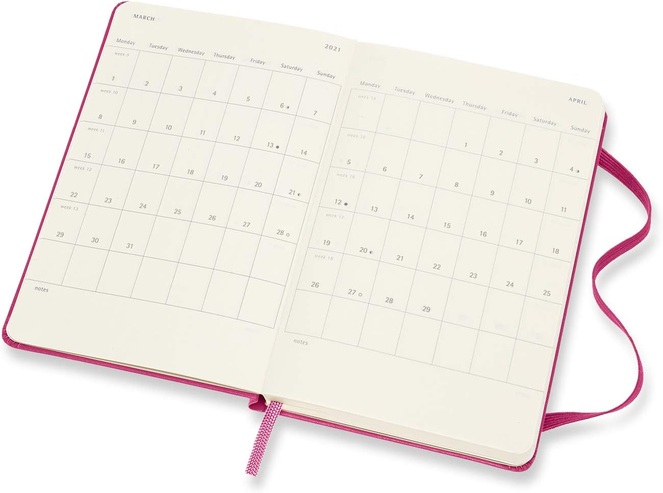 Moleskine, 18-Month Weekly Planner/Diary, Pocket Planner 2020/2021, Weekly Notebook with Hard Cover and Elastic Closure - Image 5