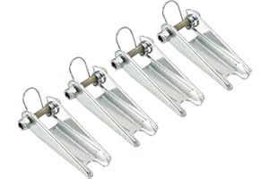 PATIKIL 2 Inch Hook Safety Latch Kit, 4 Pack Metal Towing Hitch Replacement for Clevis Hook Trailer, Silver
