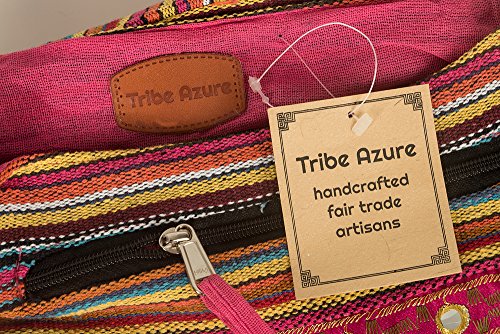 Pink Shoulder Bag Handmade Embroidered Elephant Boho Bohemian Hippie Tote Gypsy Beach Bag