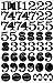 Jazzstick Large Numbers Decorative Sticker Value Pack 5 sheets, Black 14C02