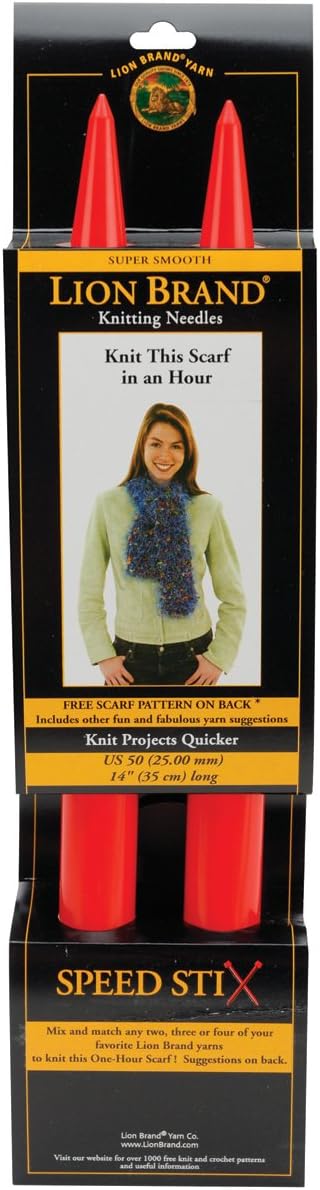 Lion Brand Yarn 400 5 5504 Speed Stix Knitting Needles Size 50 25mm Lion Brand Yarn 400 5 5504 Speed Stix Knitting Needles Size 50 25mm