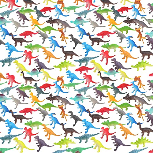 168 Pack Mini Dinosaur Figures Bulk, Plastic Dinosaur Toy Playset for Kids