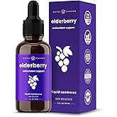 Black Elderberry Syrup | Potent 2000mg 10:1 Extract Sambucus Elderberry Syrup Antioxidant | Liquid Drops Elderberry Extract S