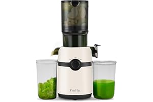 Juicer Machines,Fretta Cold Press Juicer with Large Feed Chute,Fit Whole Fruits & Vegetables,High Juice Yield,BPA-Free,PCTG M