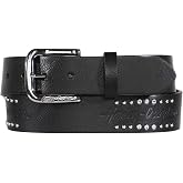 Harley-Davidson Women's Rockers Rhinestones Genuine Leather Belt - Black