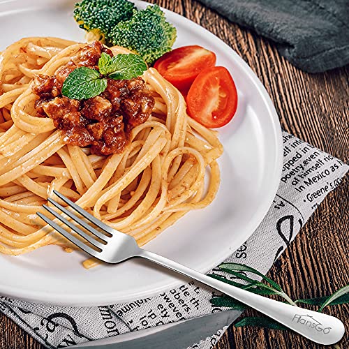 HansGo Dinner Forks, 8PCS Good Table Forks Top Food Grade Stainless Steel Silverware Forks Flatware Forks Use for Home Kitchen Hotel Restaurant