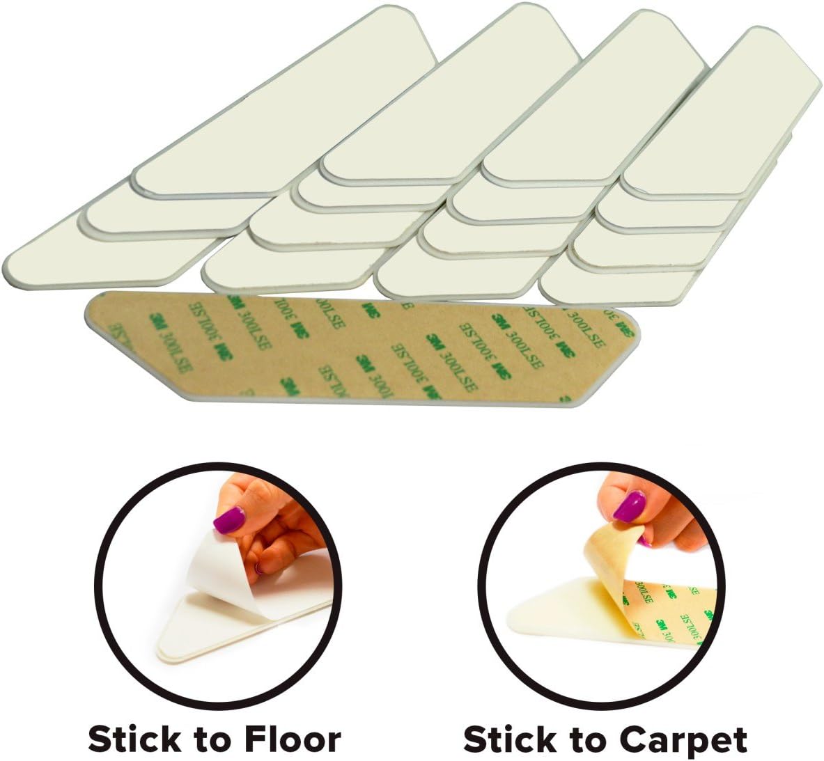 Rug Grippers X-PROTECTOR – Best 16 pcs Anti Curling Rug Gripper. Keeps Your Rug in Place & Makes Corners Flat. Premium Carpet Gripper with Renewable Carpet Tape – Ideal Non Slip Rug Pad for Your Rug!: Home Improvement