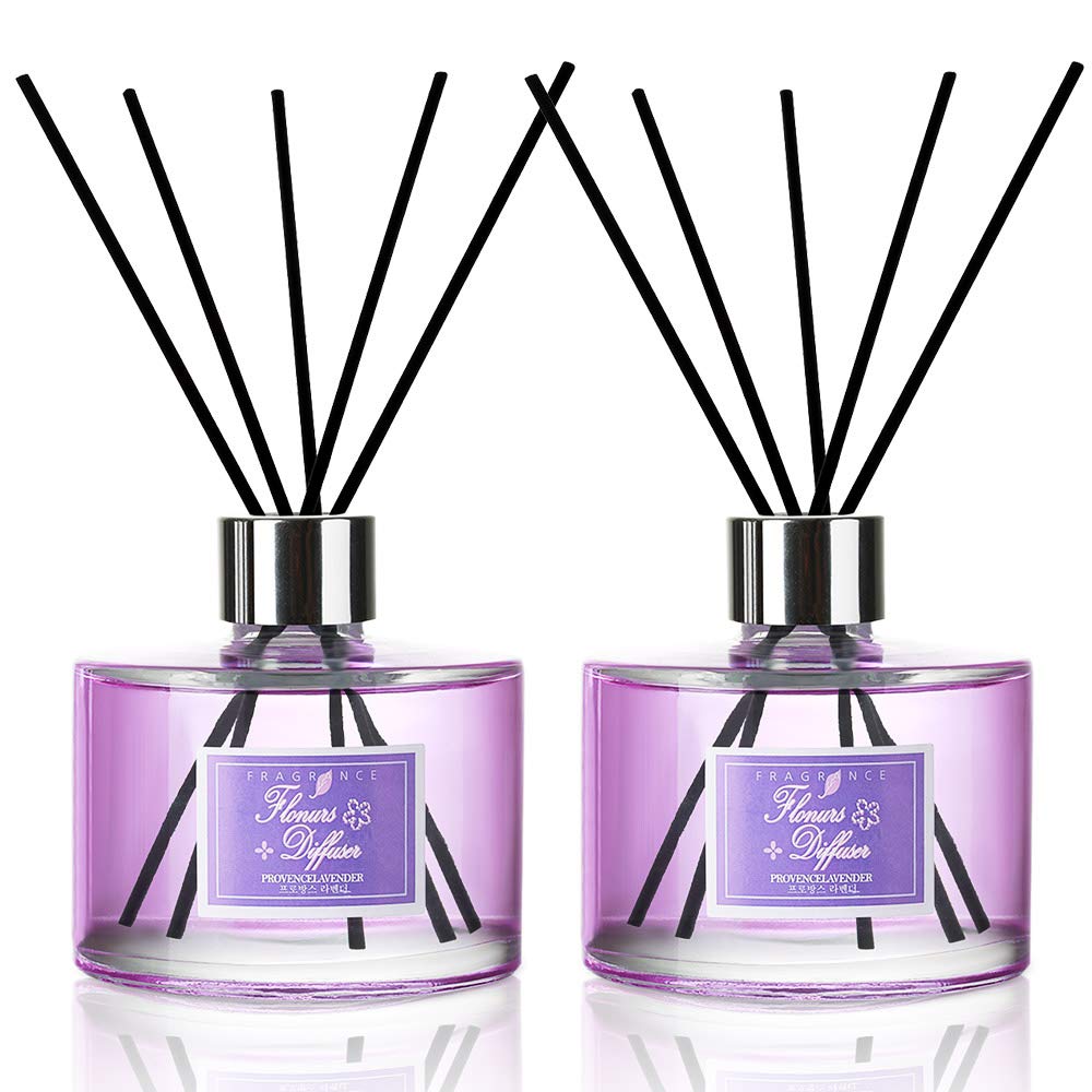 FLONURS Reed Diffuser 6.76 Fl Oz x 2 Pack (1+1 SET), Reed Diffuser Set, Oil Diffuser & Reed Diffuser Sticks, Home Decor & Office Decor, Fragrance and Gifts
