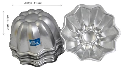 Rolex Aluminium Jelly CupCake Muffin Mould Sun Flower S1 Set of 6 S1