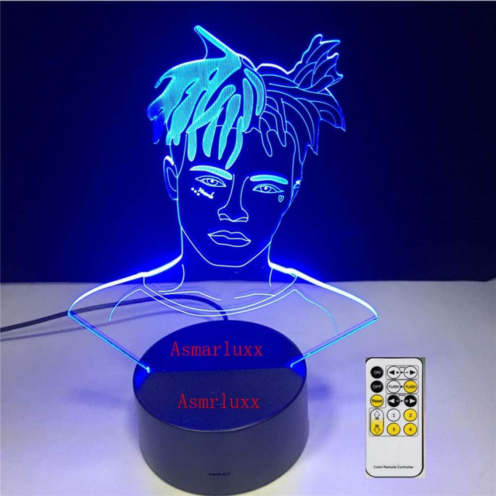 Zonxn Night Light Ski Mask The Slump God Rapper 3d Led Lamp Illusion 7 Colors Changing Table Night Light Baby Bedside Decoration Led Lamp Amazon Com