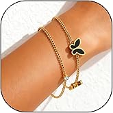 Embtrem Rhinestone Bracelet for Women Layered Heart Butterfly Charm Rhinestone Bracelet Jewelry Bridesmaid Gift for Wedding Prom Party for Birthday Friendship Sister