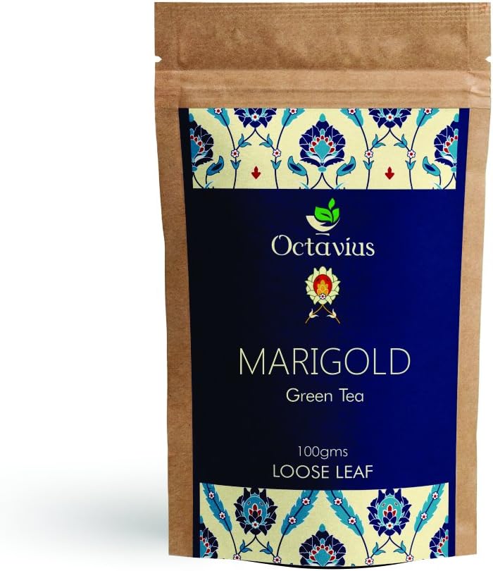 Octavius Marigold and Lemon grass Loose Leaf Green Tea - 100 Gms