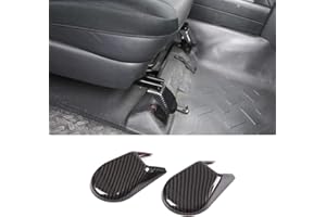 FGTAGTAL Car Front Seat Foot Bracket Trim Cover Compatible with Toyot@ FJ Cruiser 2007-2021, ABS Front Seat Base Bracket Screw Cap Trim Cover Accessories (2PCS, Carbon Fiber Pattern)