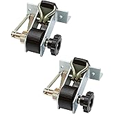 Pipe Rack Ratchet Straps, W/J-Hook (2PCS), 1.4" Silver Square Tube Mount, 1.5" Wide x 7.5' Long, Black Ladder Rack Ratchet Straps, 500 lbs Load Heavy Duty, Truck/Roof Rack Straps, Lumber Rack Strap