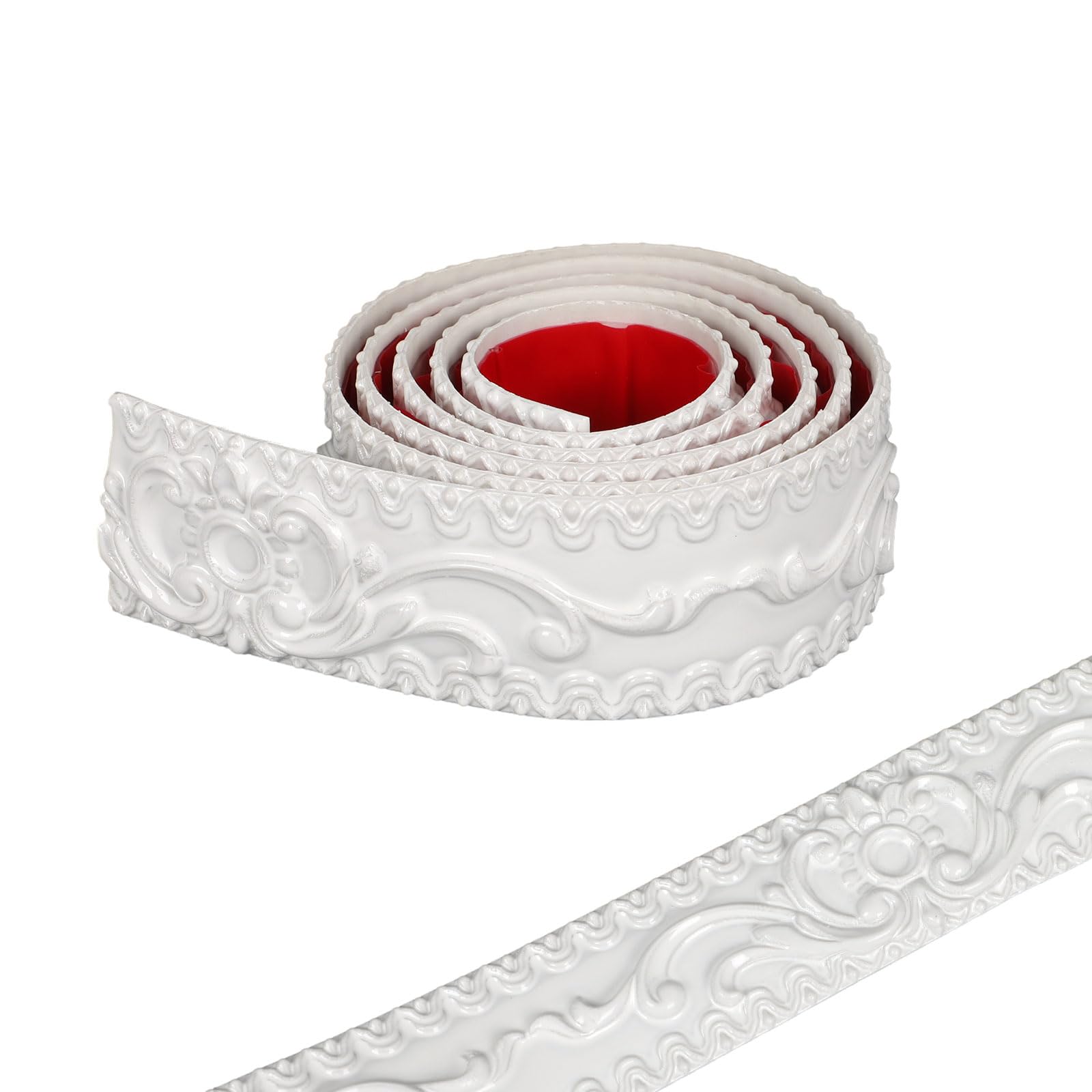 Kuabiz 3D Molding Trim Wall Trim 5mx3.6cm Dado Capping Trim Cabinets Seams Strip, Skirting Board Tile Wall Border Edging Strip,Ceiling Molding Mirror Border Decorative Trim