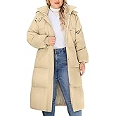 HEEKPEK Womens Plus Size Winter Coats Long Puffer Jackets Hooded Quilted Water Repellent Warm Trendy Parka Outerwear 2025