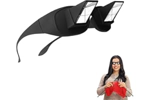 UXIETIN Crochet Glasses Horizontal High Definition Lazy Glasses Prism Periscope Looking Down for Crochet Reading and Watching TV for Seniors or Teenagers