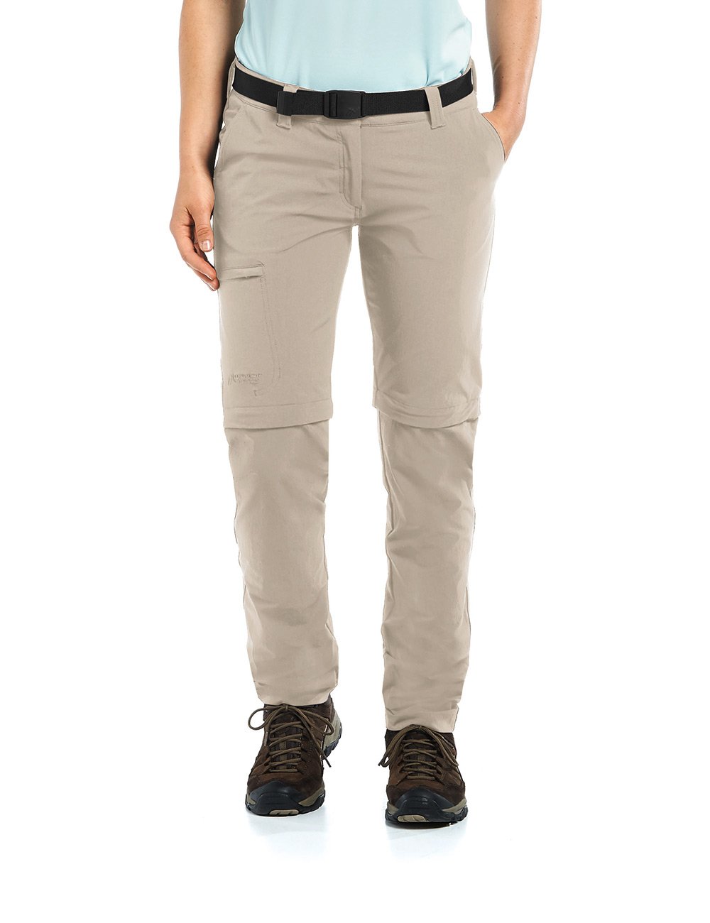 Maier Sports Women's Zip-Off Trousers Inara Slim Feather Gray 18, 233026